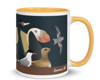 Seabirds of Kenai Fjords — Colored Glossy Mug