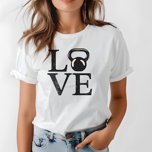 I Love Kettlebell Unisex T-shirt, Workout Tee, Gym Shirt, Fitness Apparel, Exercise Top