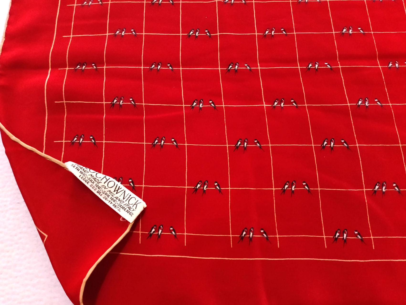 Foulard 100% Pure en Soie Vintage Femmes Prochownick (016
