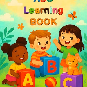 Couverture de livre fantaisiste pour enfants - Modèle modifiable PSD