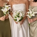 Lily of The Valley Wedding Bouquet: Real Touch Artificial Bridal Flowers, Corsage Boutonniere, Wedding Decoration