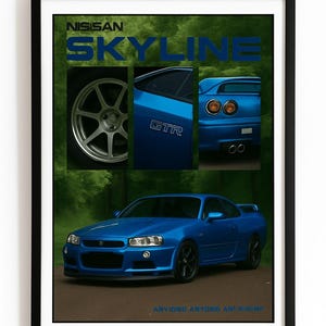 Nissan GTR Car Poster/ Wall Art / Fine Art Print Gifts