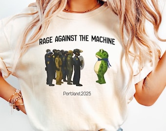 Wut gegen die Maschinen-Frosch-Protest-T-Shirt: Antifaschismus-Geschenk