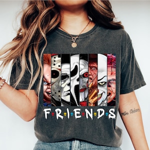 Horror Movie Characters Shirt, Friends Halloween Shirt, Halloween Horror T Shirt, Friend Matching Shirt, Scary Halloween Tee