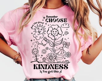 Camiseta de gentileza confortável: camiseta de professor cristão positivo