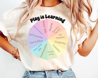 Play Is Learning Teacher Shirt, Motor Skills, Cotton Blend
