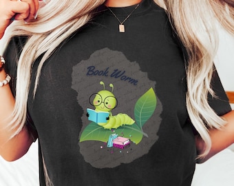 Bookworm Reading Shirt, Comfort Bookish Tee, Reader Gift