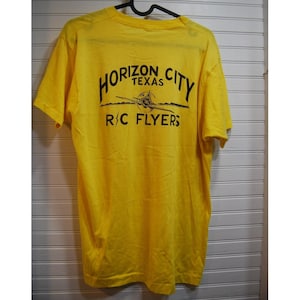 Vintage Single Stitch 70s t-shirt Size Large Horizon City Texas R/C Flyers tee