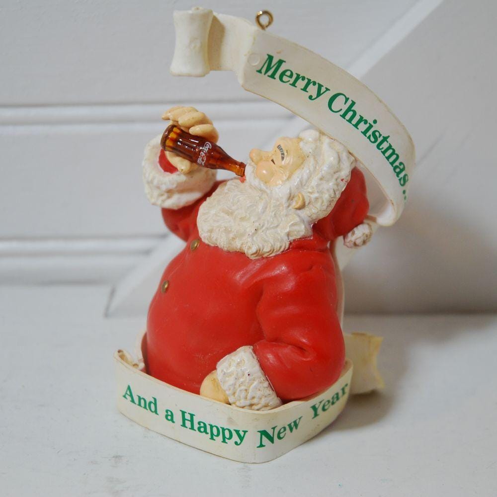 コカ・コーラ サンタクロースクリスマスビンテージオーナメント コカコーラのサンタクロースのオーナメント 1990年代のヴィンテージ