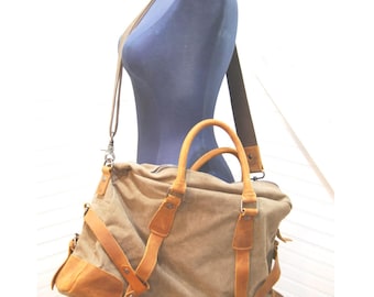 Umhängetasche Canvas & Leder Wonder Jugend Schule Reisen Große Unisex Büchertasche