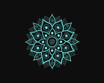 Diseño de bordado a máquina de flor de mandala, diseños de bordado de flor de mandala, archivos de bordado de flor de mandala, 5 tamaños, descarga instantánea