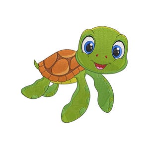 Turtle Machine Embroidery Design, Turtle Embroidery Designs, Turtle Embroidery Files, 5 sizes, Instant download