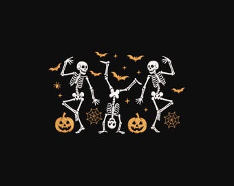 Diseño de bordado a máquina de esqueleto aterrador de Halloween, diseño de bordado de esqueleto de Halloween, 5 tamaños, descarga instantánea