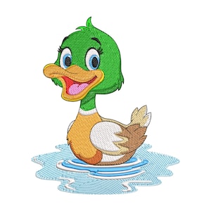 Duck Machine Embroidery Design, Duck Embroidery Designs, Mallard Embroidery Files, 5 sizes, Instant download