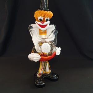 Vintage Murano Glass Clown Statue - Height 25.5cm - Vibrant Colours - 1960s