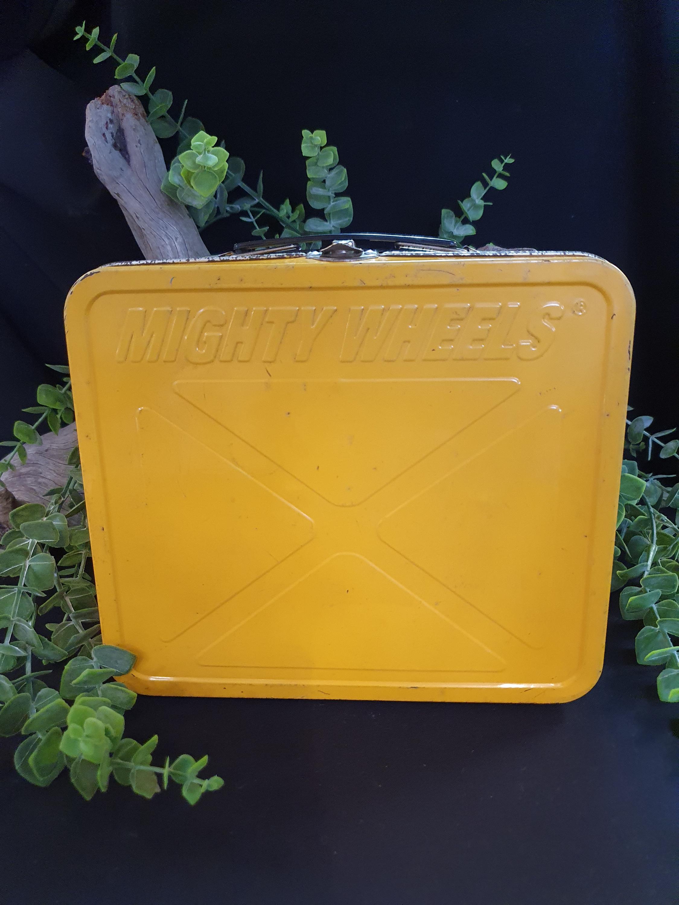1990s Yellow Metal Mighty Wheels Lunchbox - Etsy