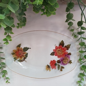 1960s Chance Pilkington Glass - Small Oval Dish or Plate - In Original Box - Vintage Retro - 21cm x 14cm - Perfect Gift