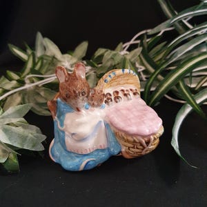 Royal Albert Hunca Munca Porcelain Figurine - character from Beatrix Potter - The Tale Of Two Bad Mice - Mouse