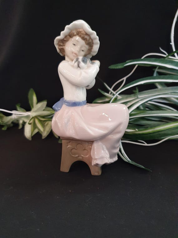 お値下げします。lladro nao 陶器 置物 仔犬 女の子