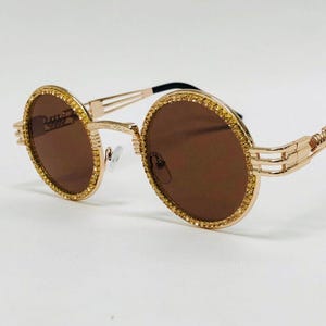 Round Rhinestone Sunglasses - Etsy display picture 1