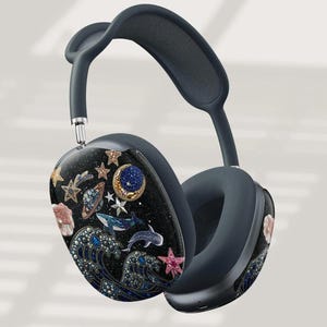 Celestial Summer Airpod Max Cover Mosaic Charm Art Airpods Max Case Junk Airpod Case Coastal Airpod Max Case Whale Shark Gifts Headphones