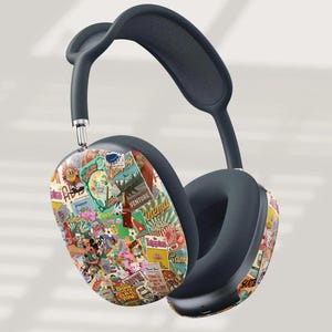 Airpod Max Cover Vintage Airpod Max Case Retro Stickers Airpods Max Cover Design, Trendy airpods Perfect Gift for Music Lovers Headphones