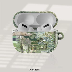 Vintage Frog Pond AirPod Case: Dark Cottagecore Frog Design