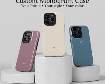 Personalized Monogram Phone Case: Minimalist Initial iPhone, Samsung, Pixel Case