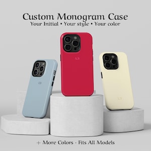 Colorful Monogram iPhone Case, Custom Initial Phone Case