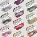 Personalized Monogram AirPod Pro Case Initial Name Airpods 4 Case Custom Retro Lines Stripes