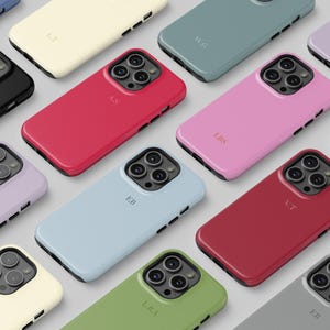 Personalized Monogram Phone Case: Custom Initial Solid Color - iPhone 17 16, Samsung, Pixel