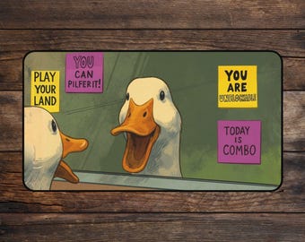 MTG Playmat Motivational Goose TCG Playmate • Meme Mousepad & Deskmat • Minimalistic Zones