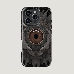 Horror Goth Phone Case Weirdcore Evil Eye Aesthetic Halloween for iPhone 16 15 14 Pro Case Samsung & Pixel | Scary Demon for Spooky Season