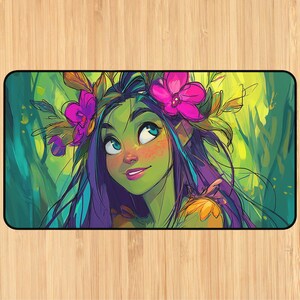 TCG Playmat for Lorcana Fans  Whimsical Anime Desk Mat Compatible with Trading Card Games Mousepad, Unofficial Lorcana Playmats Stitched