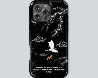 Custom Book Phone Case Dragon Tough Bookish Phone Case, Book lover for iPhone 17 16 14 15, Samsung, & pixel