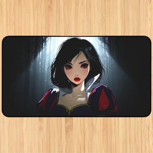 Tapete de juego TCG para fans de Lorcana, tapete de escritorio de anime Vampiro de nieve, compatible con juegos de cartas coleccionables, tapete de juego no oficial de Lorcana cosido
