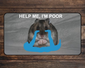 Tapis de jeu MTG pour hamster, Help Me I'm Poor, TCG Playmate Meme, tapis de souris et tapis de bureau, accessoires mtg
