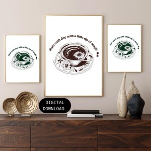 Digital Coffee Print Wall Art|Coffee Lover Decor|Kitchen Art|Coffee Artwork|Cafeteria Decor|Living Room Decor| Coffee Shop Decoration