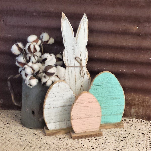 Small Wood Eggs, Wood Easter Decor, Easter Decorations, Rustic Easter Egg, Easter Table Decor, Single or Set