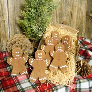 4 3/4" Gingerbread Man Bowl Filler,  Christmas Decorations, Holiday Decor, Gingerbread Decor, Sold Individually or in Sets