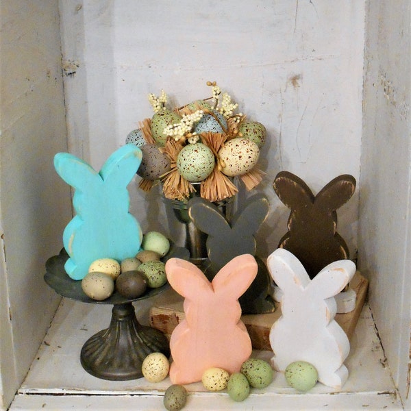 5 Inch Pine Wood Rabbit, Easter Decor, Bunny Tiered Tray Decor,  Easter Tray Decor, Spring Decorations, R100