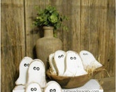Wooden Ghost Bowl Fillers, Tiered Tray Decor Rustic Halloween Ghost,Single or Set
