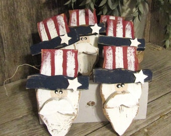 Rustic Uncle Sam, Patriotic Bowl Filler, Independence Day Decor, Fourth of July Decor, Americana Decor