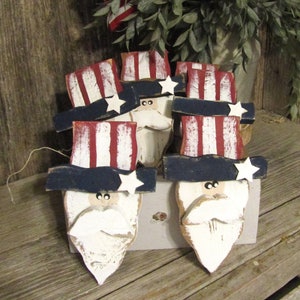 Rustic Uncle Sam, Patriotic Bowl Filler, Independence Day Decor, Fourth of July Decor, Americana Decor