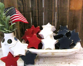 Rustic Star Bowl Fillers, Patriotic Decor, Americana Decor, Wood Star, Patriotic Tiered Tray, July 4th Decor,  Single (1) or Set, S109