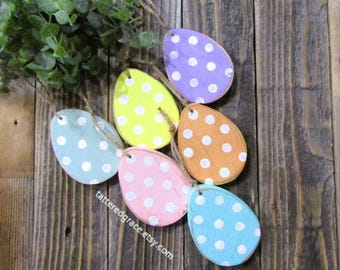 Pastel Wooden Easter Egg Ornaments, Easter Tree Decoration,  Rustic Easter Eggs, Spring Easter Home Decor, Farmhouse Easter Decoration, E100