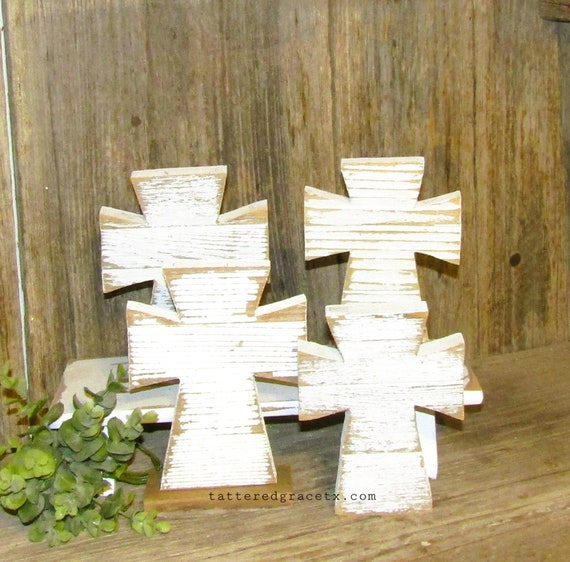 Small Wood Cross Rustic Cross Table Top Cross Farmhouse Etsy