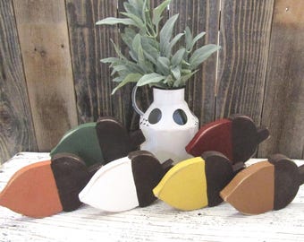 Wood Acorn,  Fall Decor, Bowl Filler, Fall Tiered Tray Decor, Harvest Decor, Thanksgiving Decor, Sold Individually or in Sets