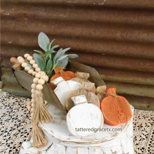 Rustic Wood Pumpkin, Fall Decor, Tiered Tray Pumpkin, Fall Bowl Filler