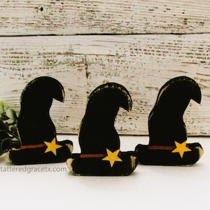 Rustic Wood Witch Hat: Fall Tiered Tray Decor